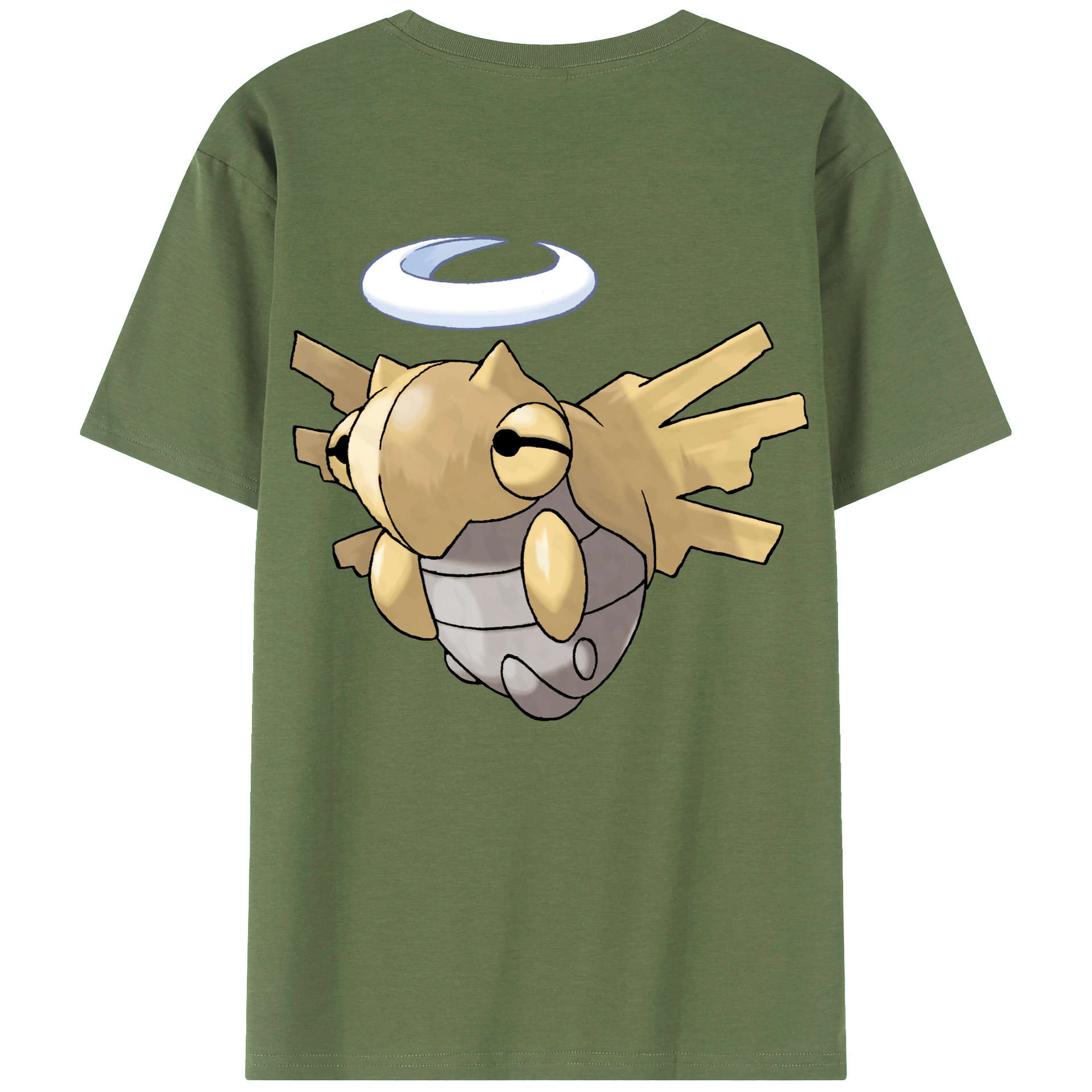 （画像用） ポケットモンスター Pokémon 綿100％ メンズ半袖Tシャツ（バックプリント） 通気性